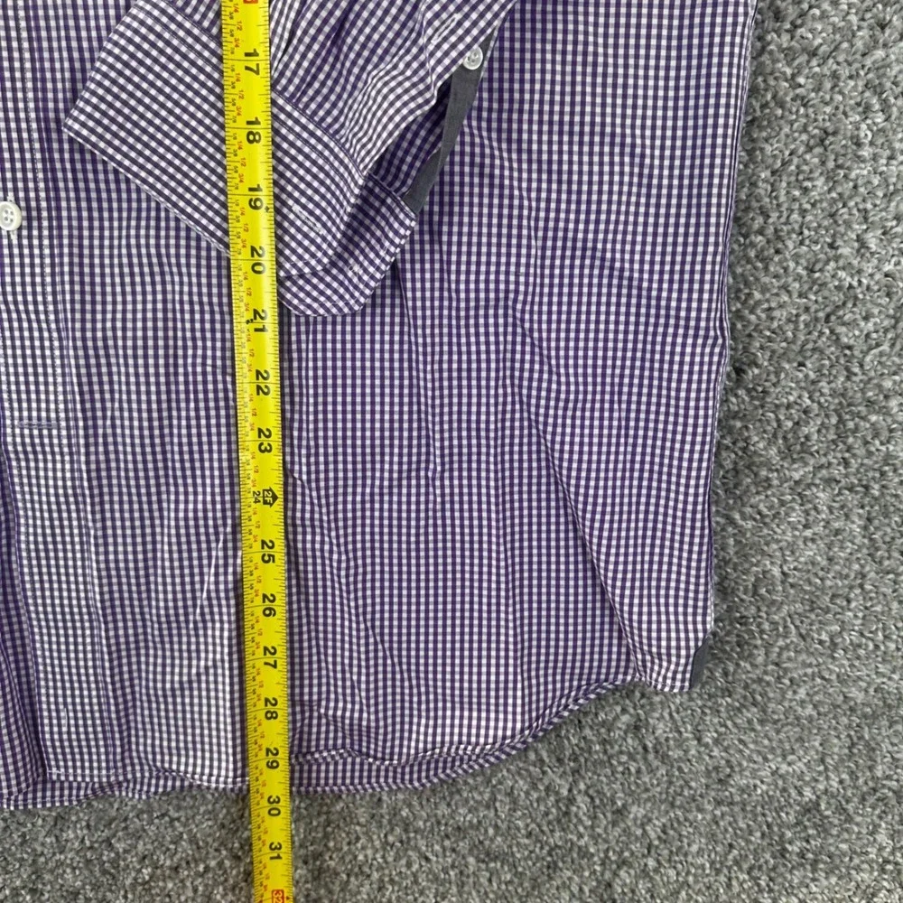 Todd Snyder Dress Shirt Mens 17.5 34/35 Gingham Check 2-Ply Cotton Button Down
